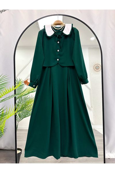 YEDİLALE Baby Collar Jacket and Dress Double Set