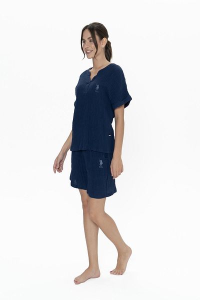 U.S. Polo Assn. Set pijama pantaloni scurți pentru femei - U.S. Polo Assn. Model bleumarin