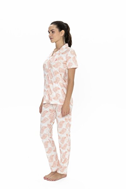 U.S. Polo Assn. U.S. Polo Assn. 20087 Set de pijamale pentru femei, cu mâneci scurte, cu pliuri în lungime