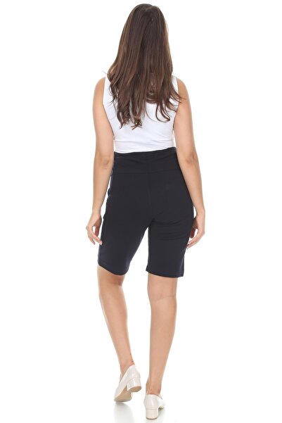 Işşıl 4440-Cotton Lycra Maternity Combed Cotton Shorts with Abdominal Band