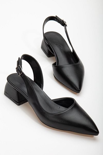 Hayalimdeki Ayakkabı Ossie Black Skin Women's Heeled Shoes