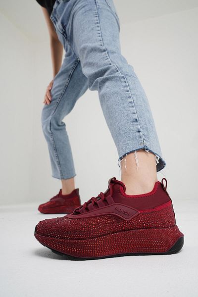 Beyond Burgundy Stone Women's Sneakers - 4cm Byndki̇105
