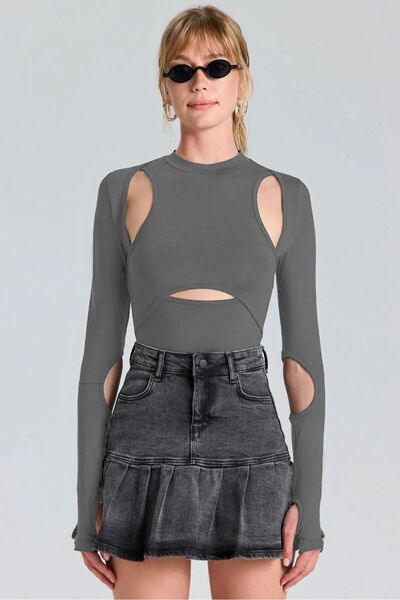 World Fashion Trends Wft5077 Smoked Blouse with Window Detail