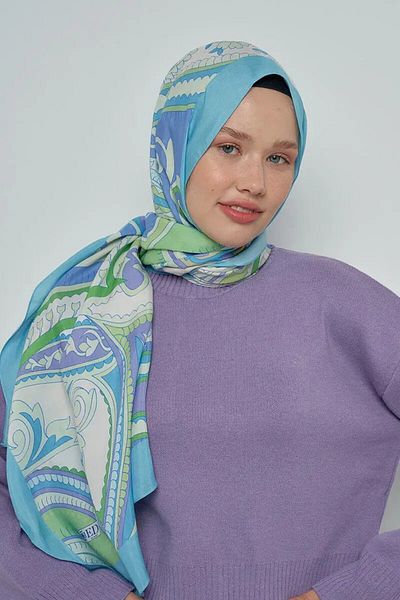 ED Scarf Σάλι Paisley Collection Country - Μούχλα