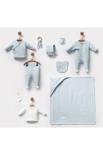 Cassiope Organic Cotton Muslin Baby Boy Suit for 0-3 Months Newborn