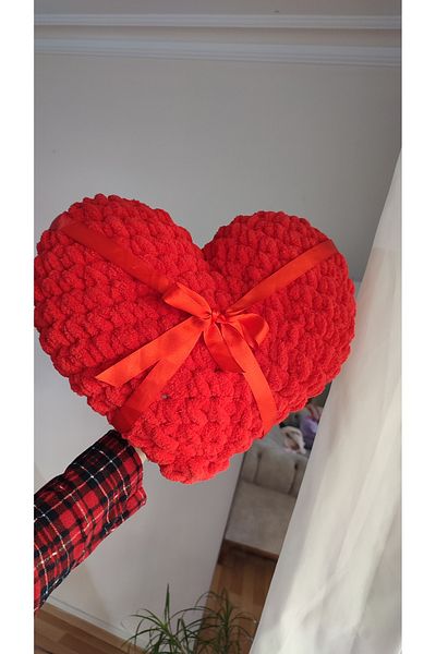 MEHA Puffy Heart Pillow for Women's Day