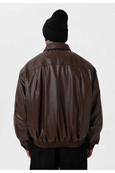 İLKCET MODA Винтидж унисекс Kahve Oversize Balon Kol Ceket