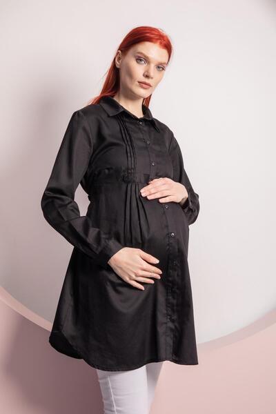 Işşıl O7036-nervided Collar Maternity Cotton Sports Shirt-tunic