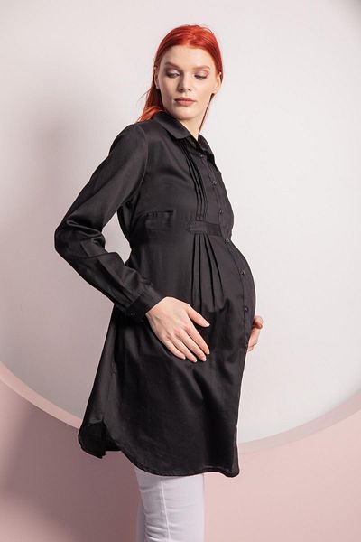 Işşıl O7036-Guler nervos Maternitate Bumbac Cămașă sport-tunică