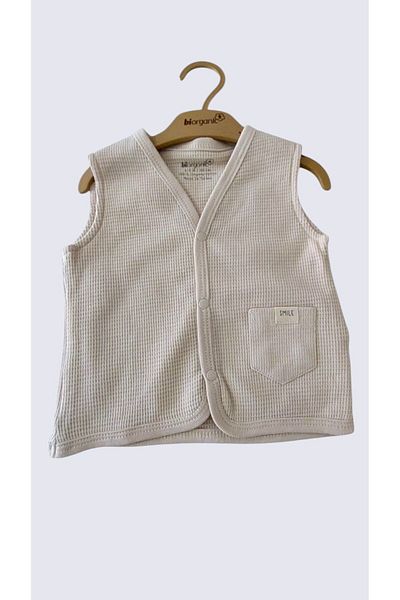 Biorganic Bioorganic waffle smile waistcoat