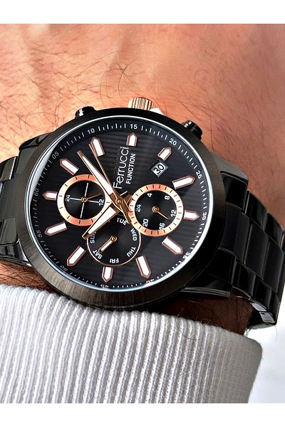 Ferrucci Functions Active Steel Cord 3 Atm Waterproof Men's Wrist Watch