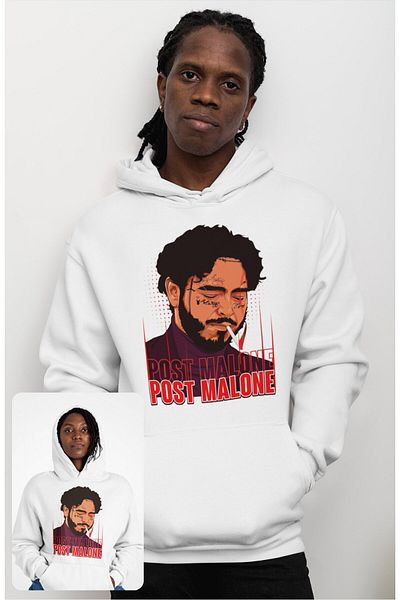 Fuddy Moda Unisex Oversize Post Malone Gate Sweatshirt Rap Music Themed Hoodie