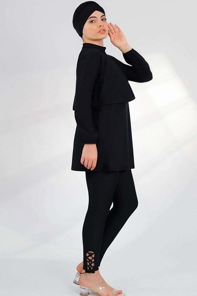 REMSA Sena Black Hijab Μαγιό - Lycra και Full Covered 2238
