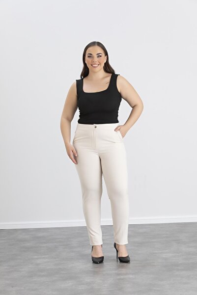 Işşıl IŞŞIL 4551-Υφασμάτινο παντελόνι για γυναίκες-κορίτσια Plus Size