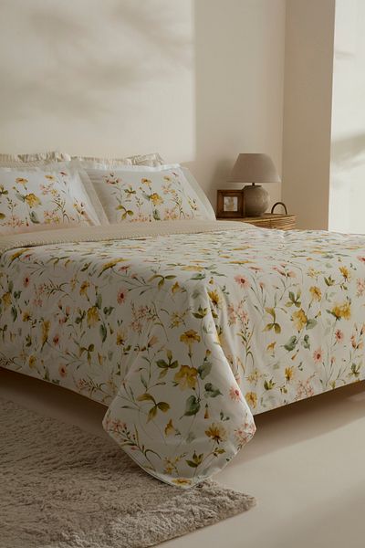 Karaca Home Set cuvertură dublă din satin de bumbac Aliana 100% bumbac 120 fire