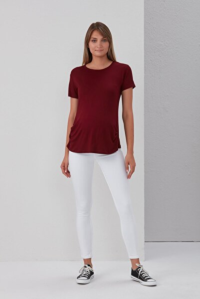 Işşıl 0788-viscon Bellows Plain κοντομάνικο μπλουζάκι εγκυμοσύνης