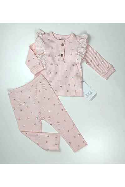 İmaj Girl's Little Flowers 2-Piece Baby Set, Pajama Set