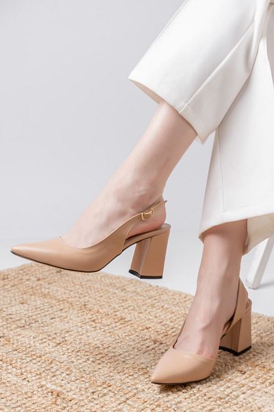 Hayalimdeki Ayakkabı Tonia Nude Skin Heeled Women's Shoes