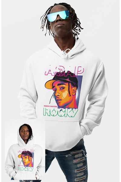 Fuddy Moda Unisex Oversize Asap Rocky Rakım Mayers Sweatshirt, Rap Music Themed Hoodie