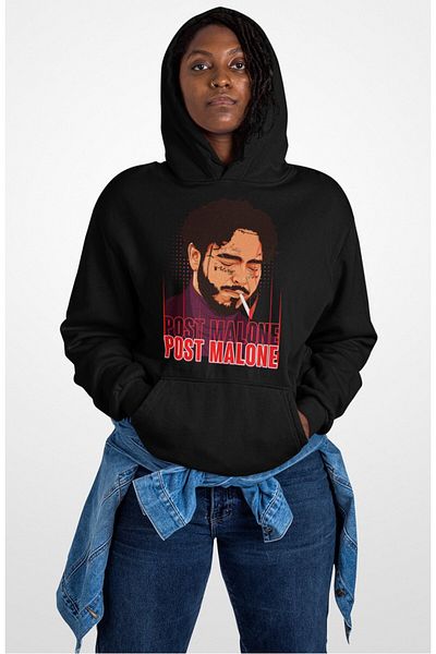 Fuddy Moda Unisex Oversize Post Malone Gate Sweatshirt Rap Music Themed Hoodie