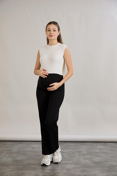 Işşıl Işşil 4554-Luxury Winter Pipe Leg Maternity Clothing Fabric Pants