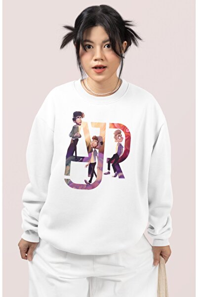 Fuddy Moda Унісекс Oversize AJR Музична група з принтом без капюшона Світшот з велосипедним коміром