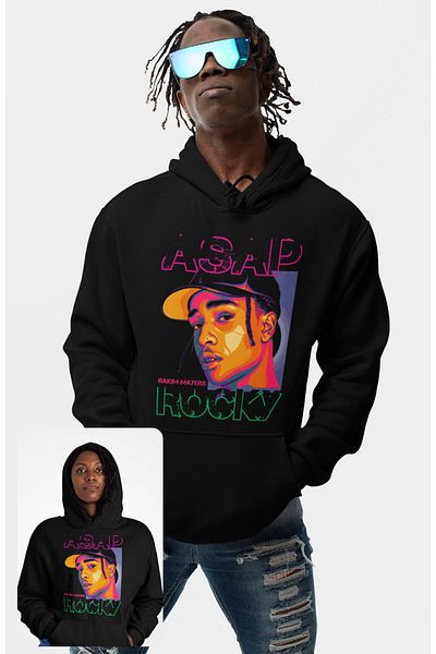 Fuddy Moda Unisex Oversize Asap Rocky Rakım Mayers Sweatshirt, Rap Music Themed Hoodie