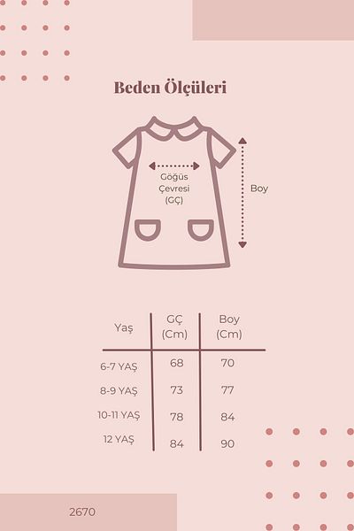 Tivido Long Sleeve Fabric Girl's Dress with Button Neckline Sash - Ecru
