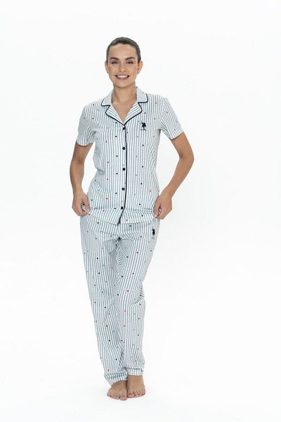 U.S. Polo Assn. U.S. Polo Assn. 20059 Set pijamale cu jumătate de mânecă pentru femei