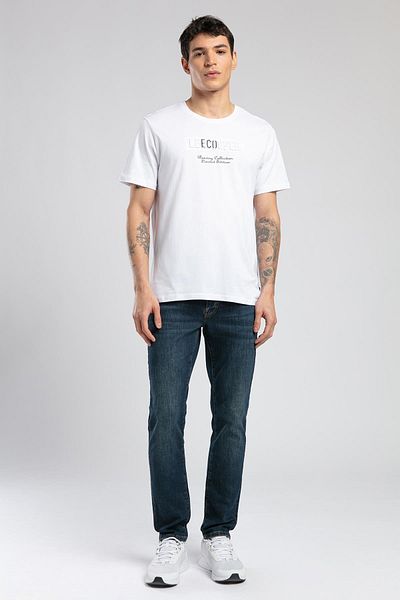Lee Cooper Ανδρικό μπλουζάκι Desav O λαιμόκοψη Λευκό