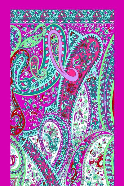 ED Scarf Συλλογή Paisley Pateh Σάλι - Ροζ