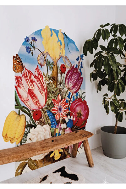 WALLHUMAN Бохо - Декоративен стикер за стена с овален колан в бохемски стил