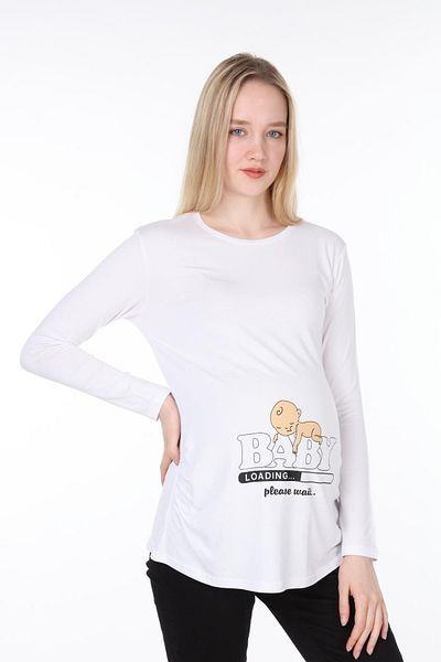 Işşıl 4472-Baby Viscose Maternity Long Sleeve T-Shirt
