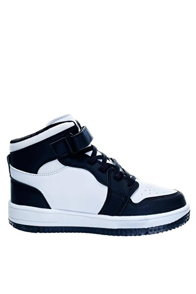 Kidx Haykat Jordan Siyah Beyaz Unisex Çocuk Bilekli Spor Ayakkabı