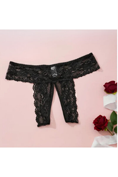 Bacio Kadın 3’lü Özel Bölgeleri Açık Dantelli Tanga seti