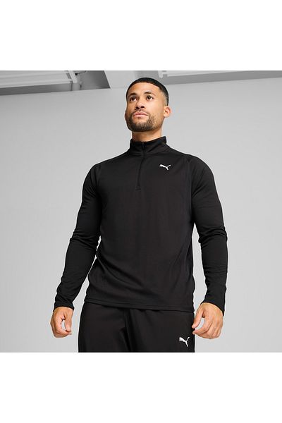 Puma Мъжки суитшърт Tad Tech Fabric Mix с 1/4 цип, черен
