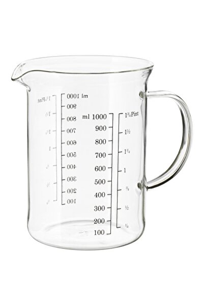 IKEA Modern Tasarım Kullanışlı Cam Ölçü Kabı Beher 1 Lt
