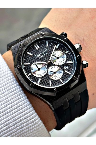 Ferrucci Function Function Silicone Cord Men's Wristwatch