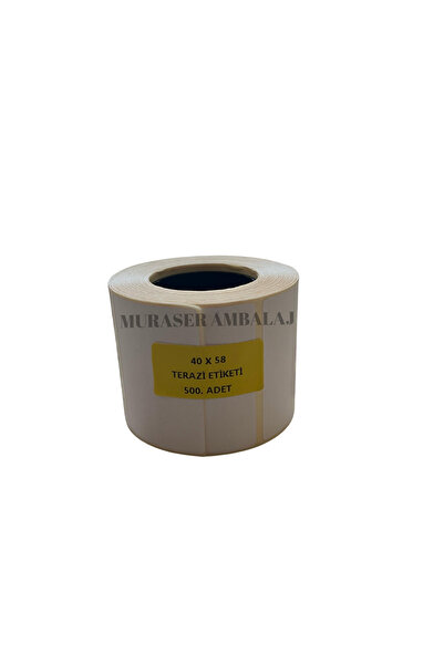 MuraSer Ambalaj 40X58mm 500 SARIM TERMAL TERAZİ ETİKETİ