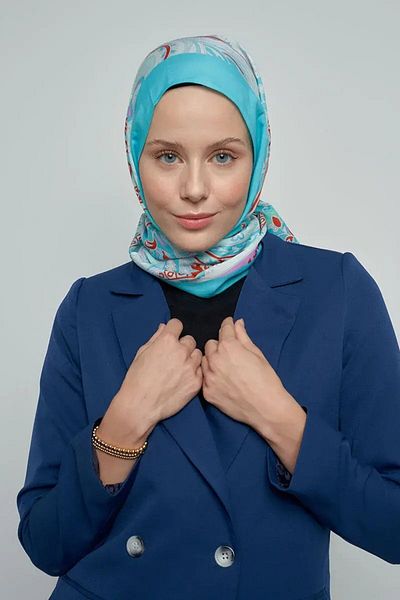 ED Scarf Şal Pateh Colecţia Paisley - Albastru