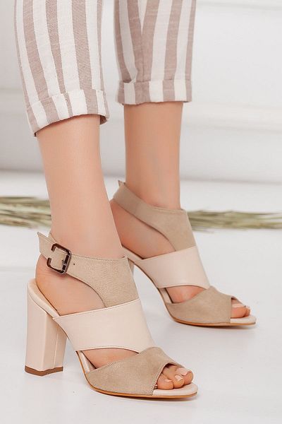 Hayalimdeki Ayakkabı Cassie Heeled Skin-suede Shoes