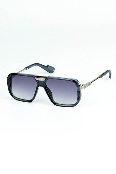 Di Caprio Men's Gray Uv400 Protection Geometric Model Sunglasses