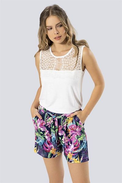 TÜREN Women's Patterned Shorts Set 3303