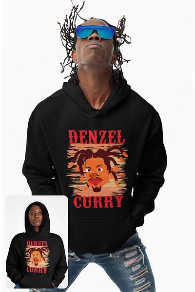 Fuddy Moda Unisex Rap Music Themed Oversize Denzel Curry Printed Gate Sweatshirt