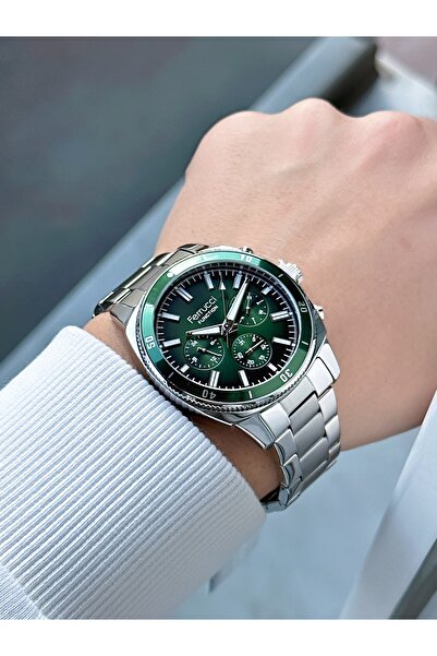 Ferrucci Fonksiyonları Aktif Çelik Kordon 3 Atm Su Geçirmez Erkek Kol Saati