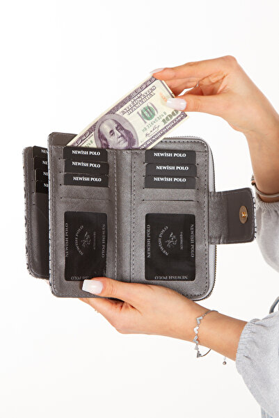 Newish Polo Patterned Fabric Wallet - Fashion, Card Holder and Phone Compartment