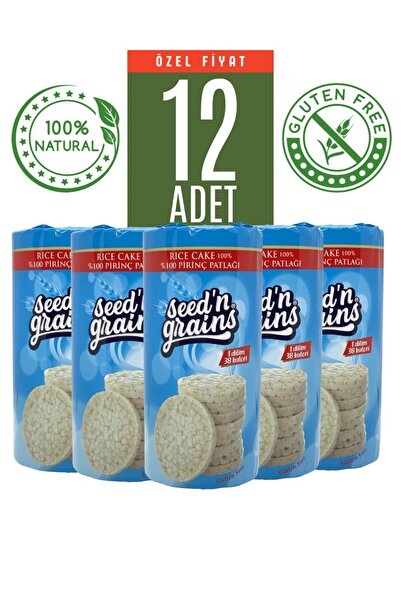 Seed'n Grains 12 Adet Rice Cake %100 Pirinç Patlağı (12x135gr)