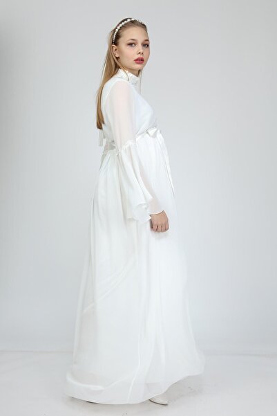 Işşıl 5062-taşlı Hakim Yaka Mini Hamile Baby Shower-abiye Elbise