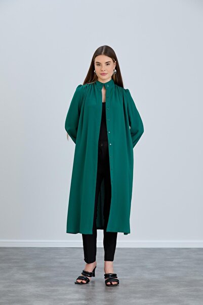 Işşıl IŞŞIL 8106-Pileli Omuz Kemer Detaylı Hamile Giy-Çık Tunik