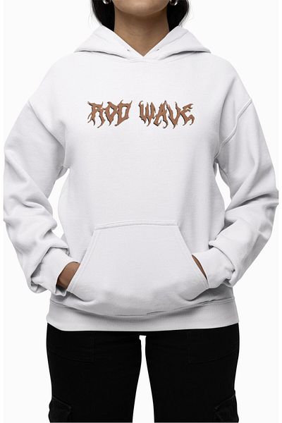 Fuddy Moda Oversize Rod Wave Back Printed Hooded Sweatshirt, Unisex Rapper Themed Hoodie